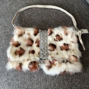 Leather cheetah bag
